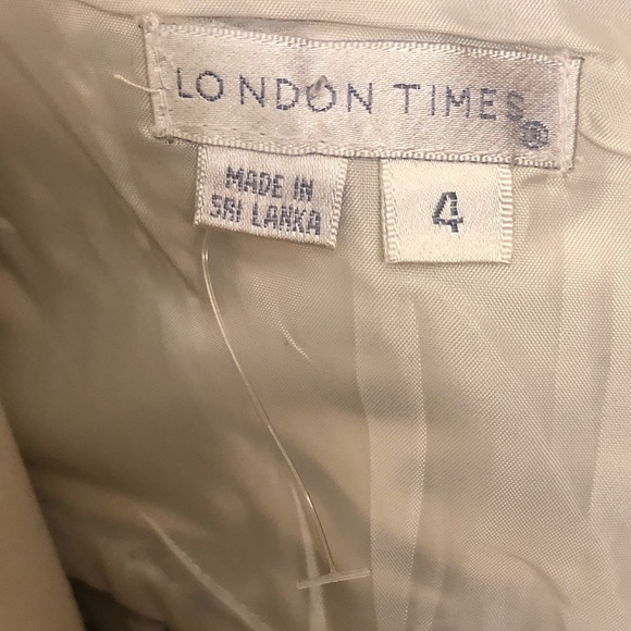 London Times Palm Leaf Print Dress - Picture 6 of 7